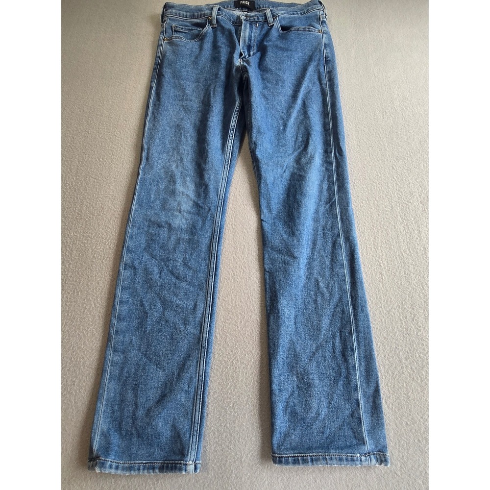 Paige Lennox Jeans Mens 31 Blue Slim Fit Medium Wash Stretch Denim